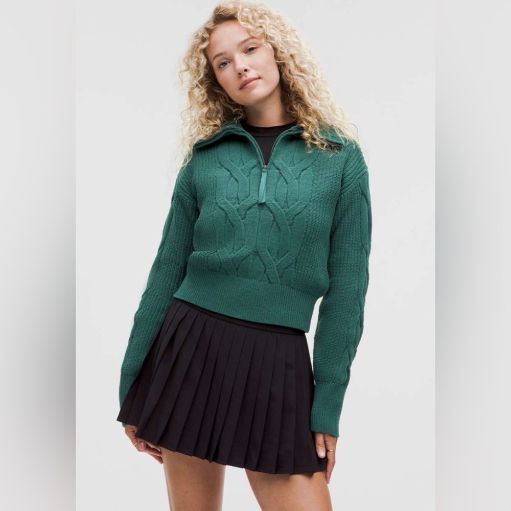 Lululemon Cable Knit Oversized Half Zip Sweater- Size Small